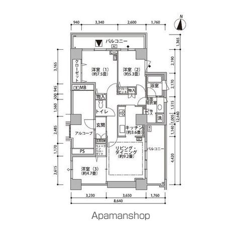 東雲キャナルコートＣＯＤＡＮ１９号棟の間取り