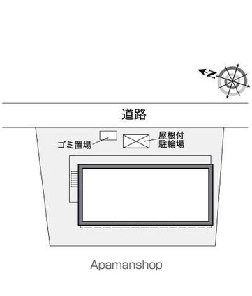 レオパレス磯[1K/19.87m2]の配置図