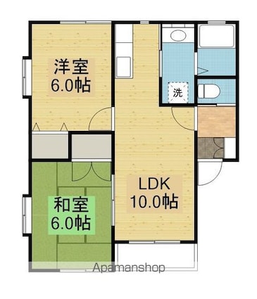 クレールＳＡＫＵＲＡ　Ｂ[2LDK/48.44m2]の間取図