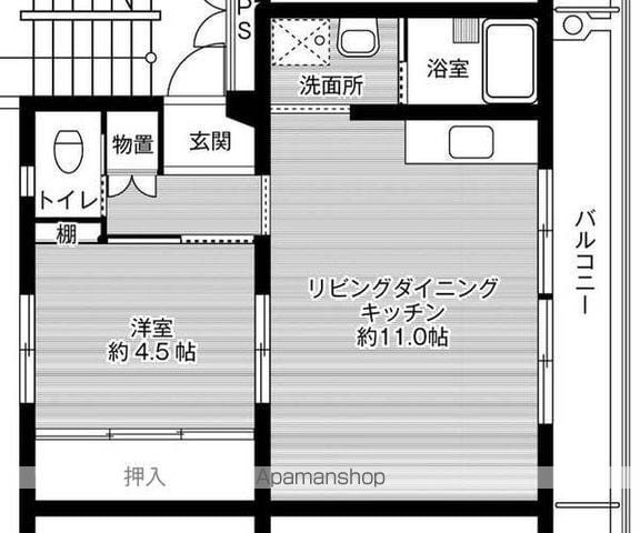 ビレッジハウス伊万里4号棟の間取り写真