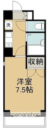 リエス若林[1K/20.47m2]の間取図