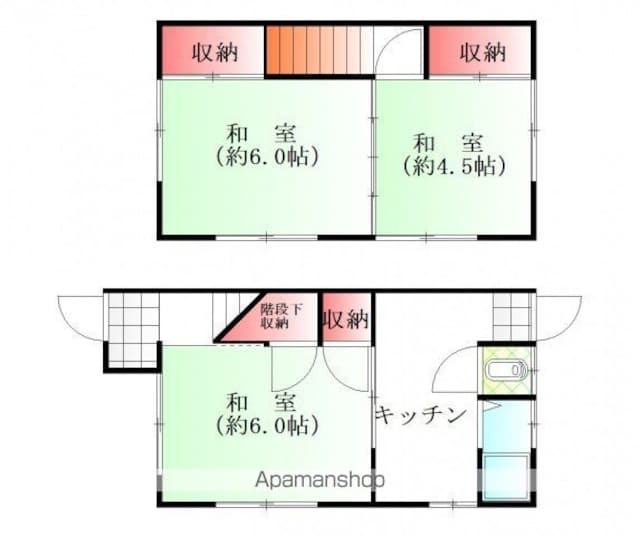 シェルゥ丹那[2DK/46.65m2]の間取図