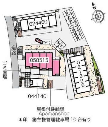 クレイノシャルムＺＥＮ[1K/27.25m2]の配置図