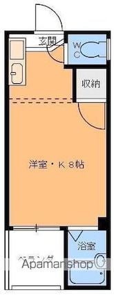 サンハイツ[1R/17.3m2]の間取図