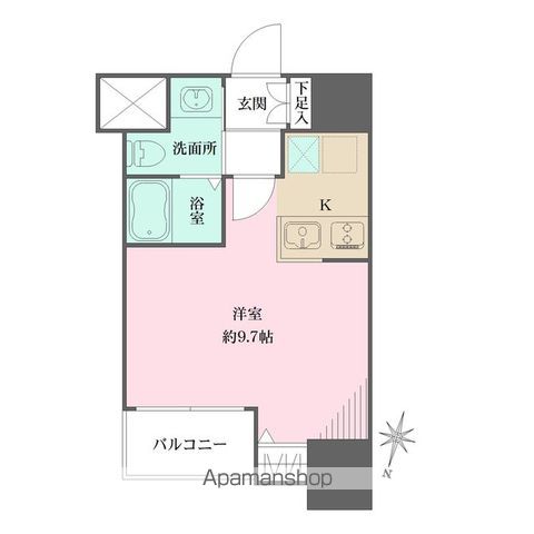 【横浜市神奈川区鶴屋町のマンションの間取り】