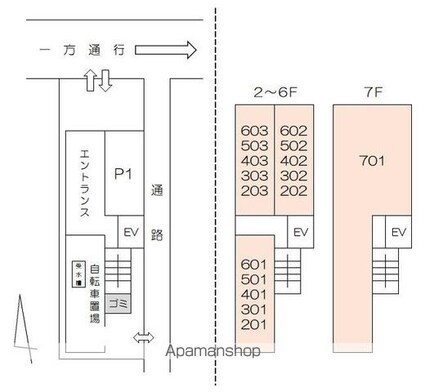 ハヴィータ２１[2K/29.34m2]の配置図