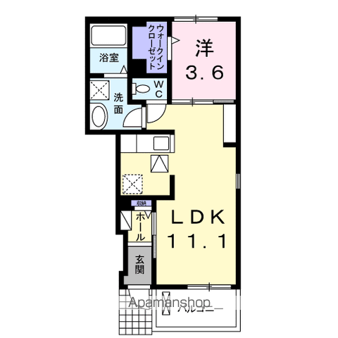 フェリオ 104 ｜ 千葉県松戸市栗山320-2（賃貸アパート1LDK・1階・37.81㎡） その2