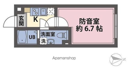 ラシクラス練馬プルミエ[1K/20.73m2]の間取図