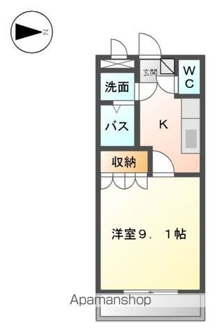 和歌山市西田井のアパートの間取り