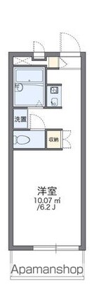 東京都調布市飛田給２丁目[1K/19.87m2]の間取図