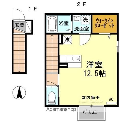 【日野市高幡のアパートの間取り】