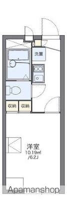 レオパレスＬｅａｆ[1K/19.87m2]の間取図