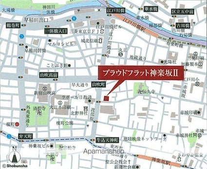 プラウドフラット神楽坂Ⅱ[1LDK/49.98m2]の配置図