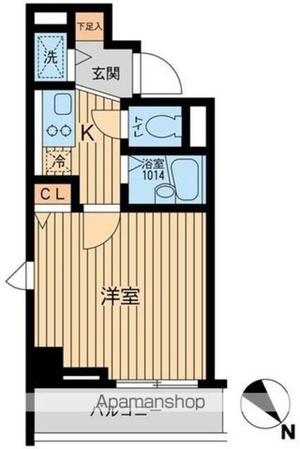 アーデン駒沢大学[1K/23.6m2]の間取図