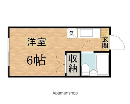 第２ヒカリハイツ[1R/17.75m2]の間取図