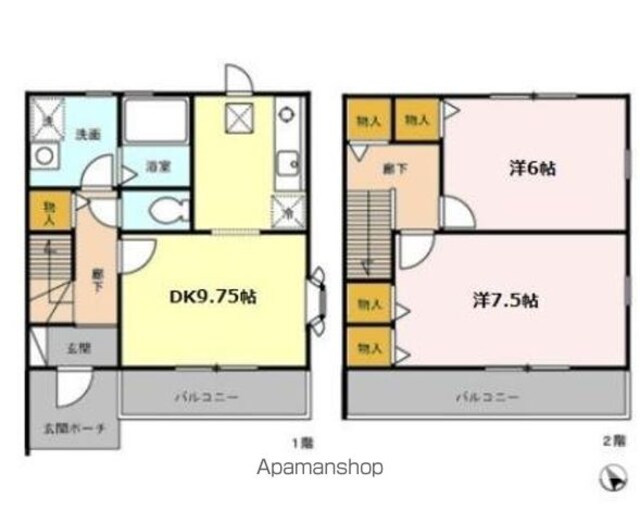 メゾンアージュ[2DK/60.6m2]の間取図