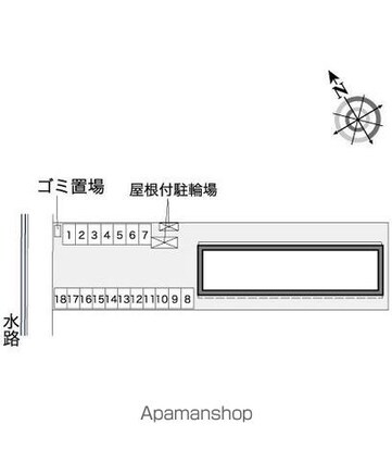 レオパレスグリーンリーフ[1K/23.61m2]の配置図