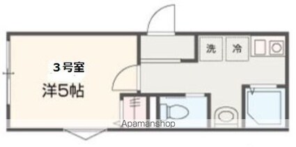 東京都青梅市河辺町６丁目[1K/18.22m2]の間取図