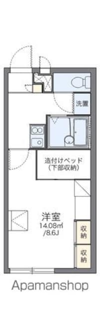 レオパレスハッピーヴィラ[1K/23.18m2]の間取図