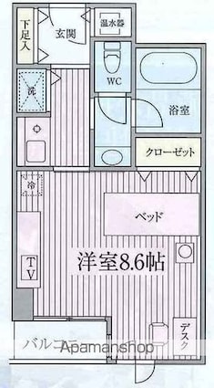 コンフォート荻窪[1K/30m2]の間取図