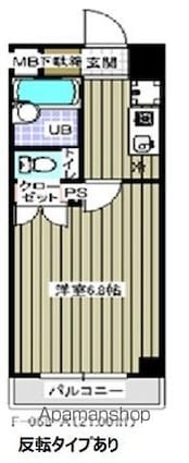 レジディア木場[1K/21m2]の間取図