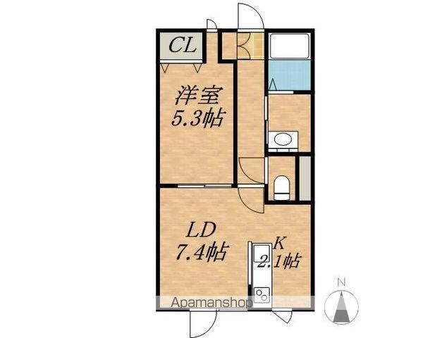 帯広市 2階建 築19年の間取り写真