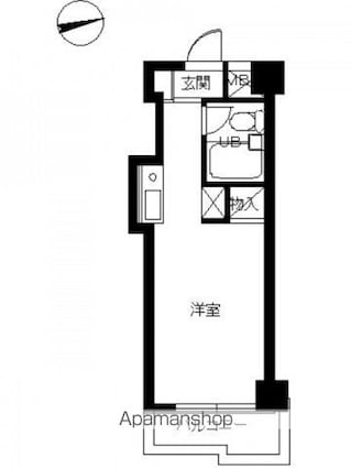東京都台東区千束３丁目[1R/16.1m2]の間取図