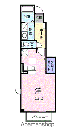 岐阜市茜部菱野のアパートの間取り