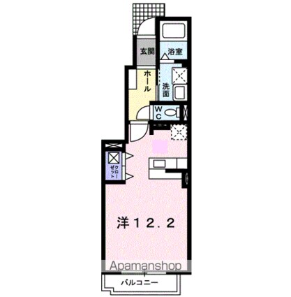 カレント・ハッピー・ハウス[1R/32.9m2]の間取図