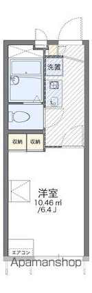 レオパレスＮＥＷＮＯＲＴＨ　[1K/20.14m2]の間取図
