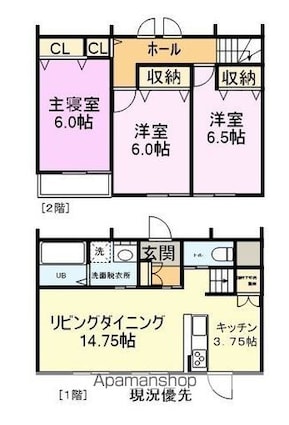 カシリアＢ[3LDK/86.94m2]の間取図