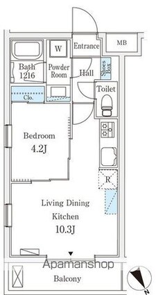 Ｖｉｌｌｅ　Ｇｒａｃｅ永福町[1LDK/33.98m2]の間取図