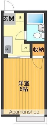 シティハイムセイワ[1K/17.51m2]の間取図