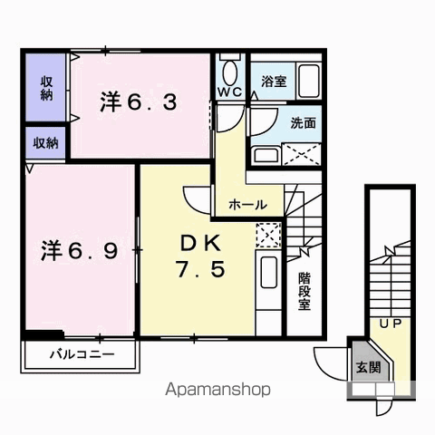 ビレッジあいAの間取り写真