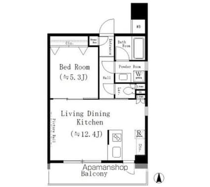 コージーコート御殿山[1LDK/40.83m2]の間取図