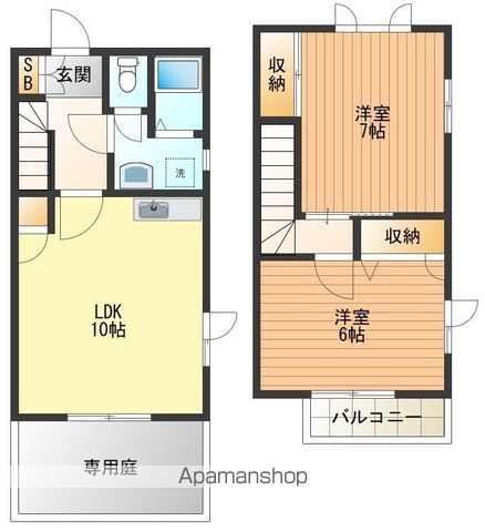 【昭島市上川原町のテラスの間取り】