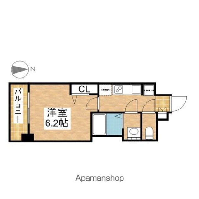 プレサンス千種駅前レイズ[1K/22.23m2]の間取図