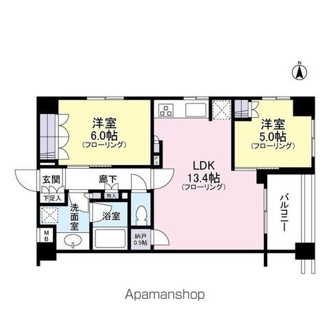 新宿区百人町のマンションの間取り