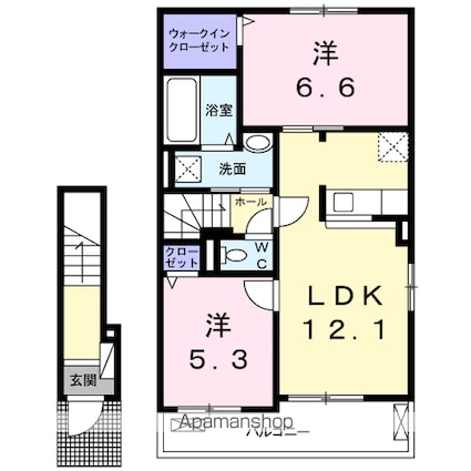 アクティ・スクエア　Ⅰ[2LDK/58.99m2]の間取図