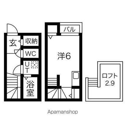 ルークス名古屋[1R/26.2m2]の間取図