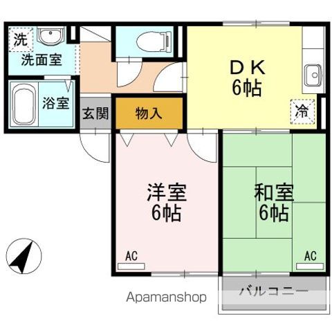 エスパシオ那賀川 A棟の間取り写真