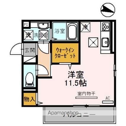 和歌山県和歌山市吹屋町１丁目[1R/32.8m2]の間取図