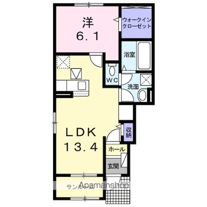 ベイカーストリート[1LDK/50.94m2]の間取図