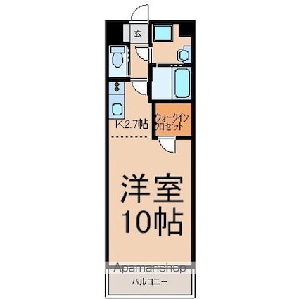 リードアヴニール[1K/31.86m2]の間取図