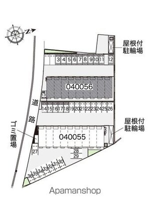 レオパレス藤の木Ⅱ[1K/23.61m2]の配置図