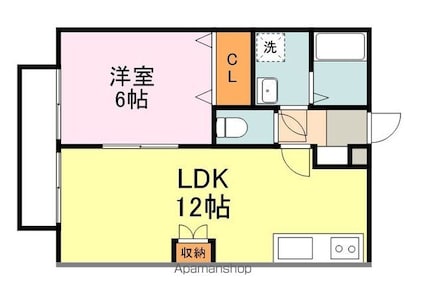 パンプキンＢ[1LDK/40.15m2]の間取図