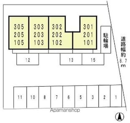 和歌山県和歌山市小雑賀[1DK/33.73m2]の配置図
