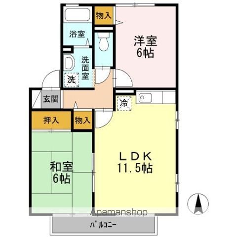 アリッサム21 A棟の間取り写真
