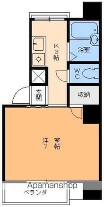 エクセルコート味酒[1K/21.82m2]の間取図