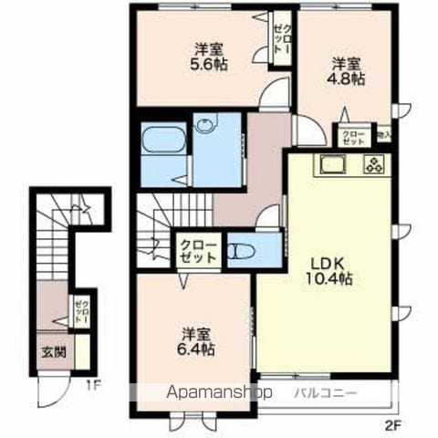 クレストI A棟の間取り写真